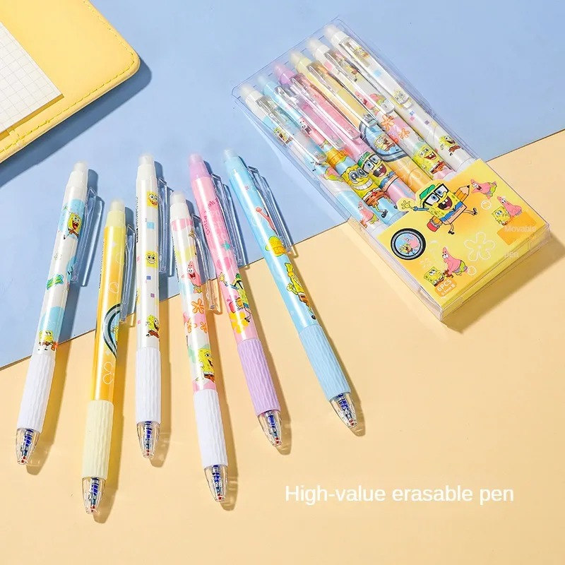 6Pcs/Set SpongeBob Kawaii Eras - огляд і ціна Gel Ink Pen Set