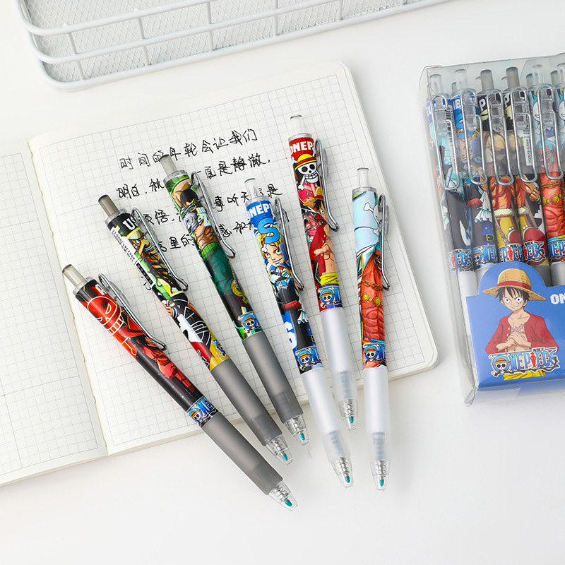 Anime One Piece 12/24Pcs Black - огляд і ціна Gel Ink Pen Set