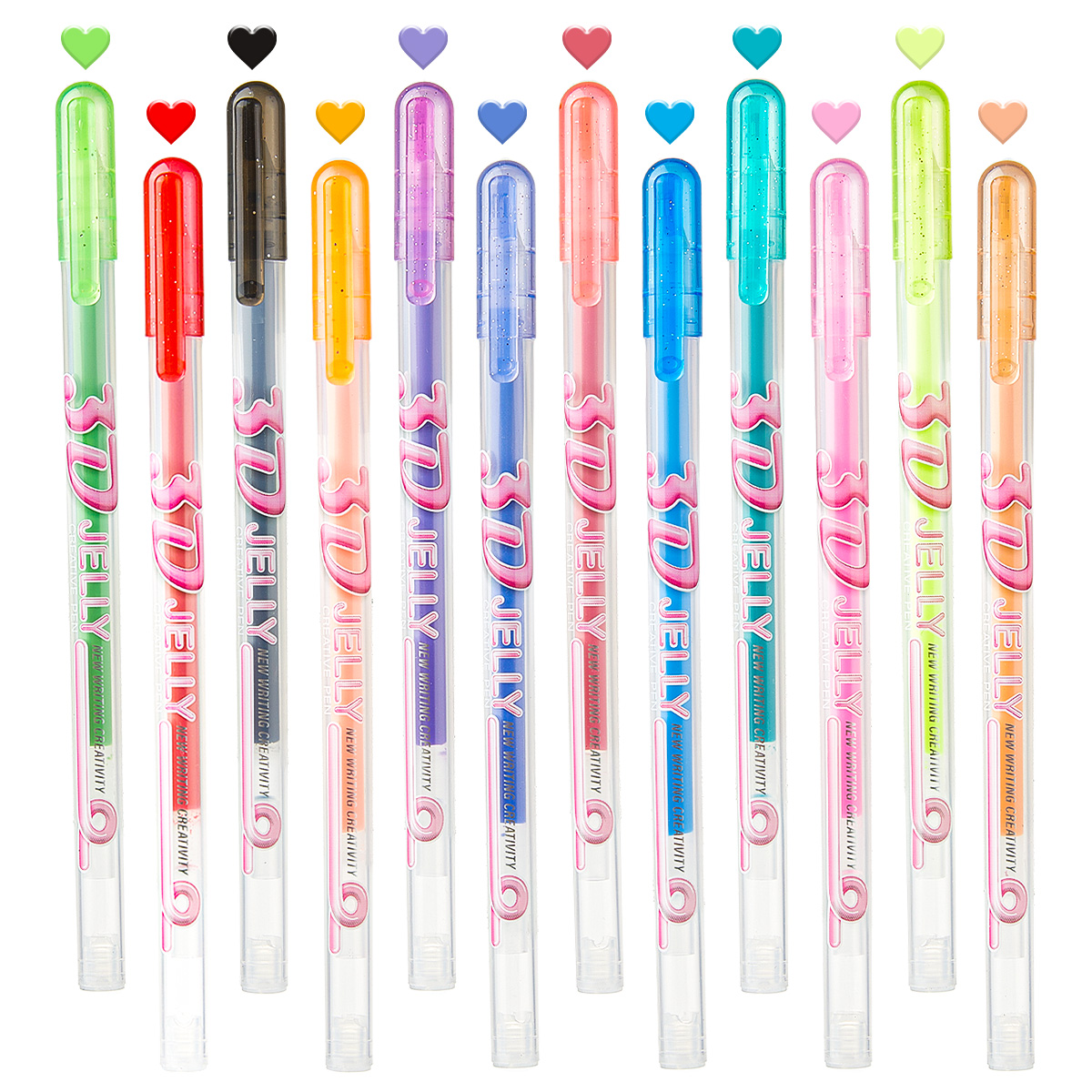 SHANDS 12PCS 3D Jelly Gel Pens - огляд і ціна Gel Ink Pen Set
