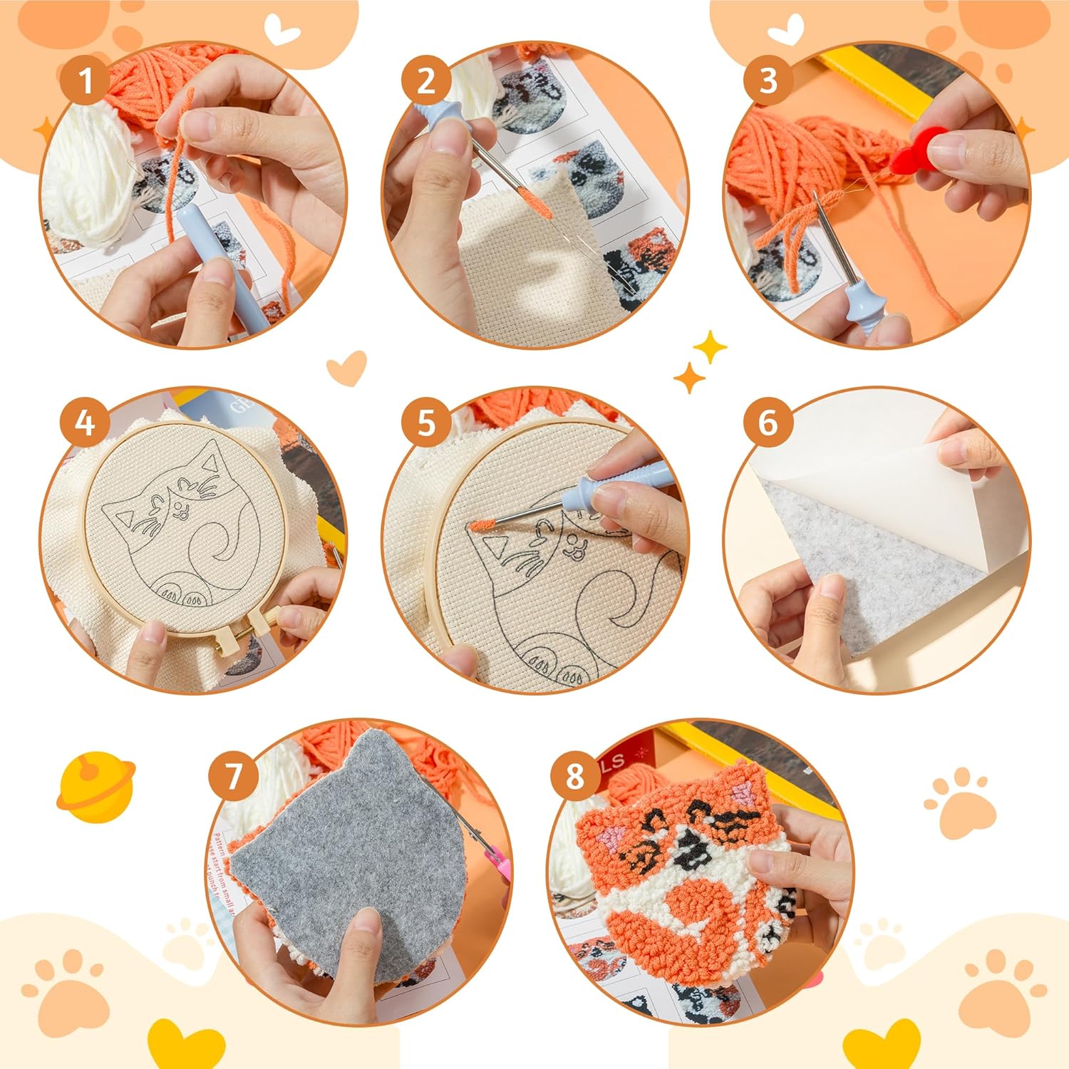 6pcs Punch Needle Embroidery K - огляд і ціна Graph Paper Pad