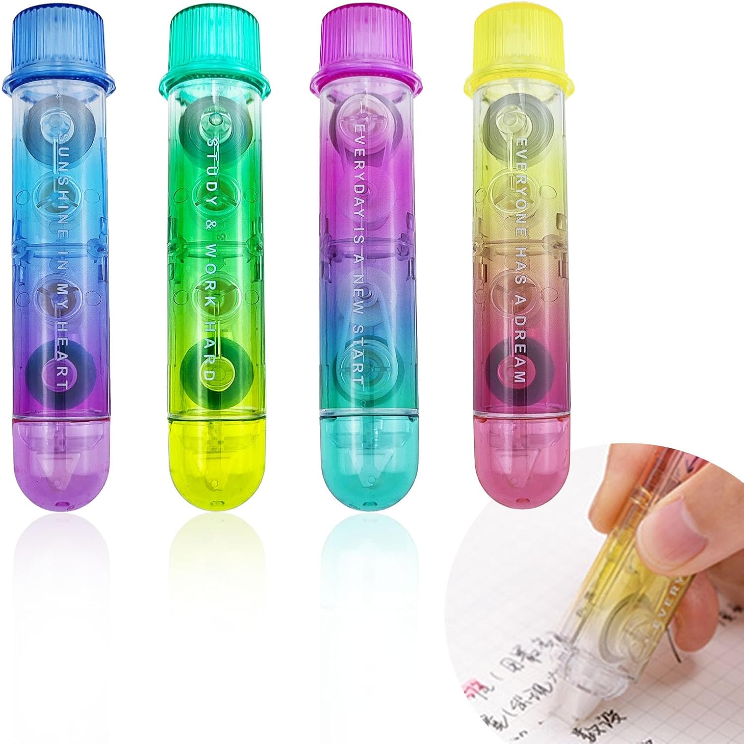 4 PACK 2 In1 White Out Correct - огляд і ціна Correction Tape Roller