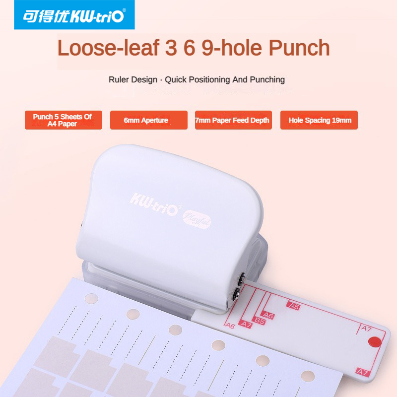 KW-Trio A5 B5 A6 3Hole 6Hole 9 - огляд і ціна Paper Punch 3 Hole