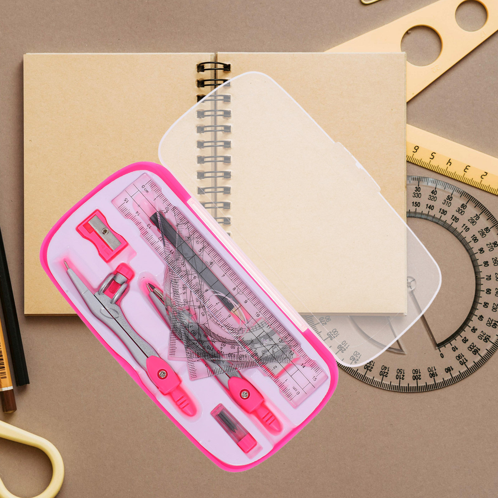 1Set Lightweight Portable Comp - огляд і ціна Compass Geometry Set