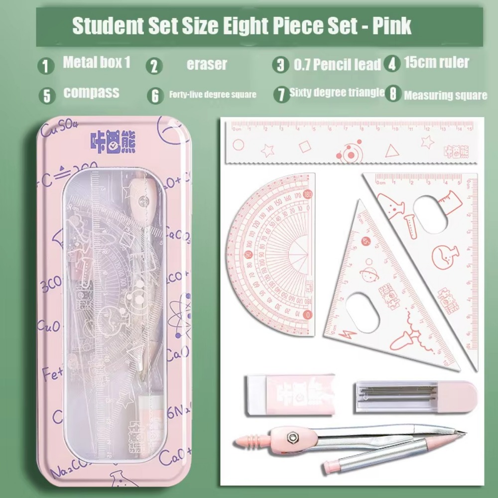 8Pcs/Set Multifunctional Math  - огляд і ціна Compass Geometry Set